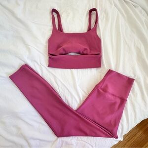 Alo Yoga Pink Raspberry Sorbet Matching Workout Set